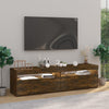 TV-taso LED-valoilla 2 kpl savutammi 75x35x40 cm