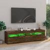 TV-taso LED-valoilla 2 kpl savutammi 75x35x40 cm