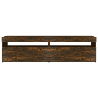 TV-taso LED-valoilla 2 kpl savutammi 75x35x40 cm
