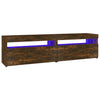 TV-taso LED-valoilla 2 kpl savutammi 75x35x40 cm