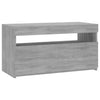 TV-taso LED-valoilla harmaa Sonoma 75x35x40 cm