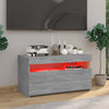 TV-taso LED-valoilla harmaa Sonoma 75x35x40 cm