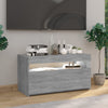 TV-taso LED-valoilla harmaa Sonoma 75x35x40 cm