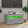 TV-taso LED-valoilla harmaa Sonoma 75x35x40 cm