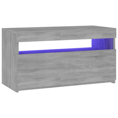 Harmaa tv-taso led-valoilla Noela 75x35x40cm