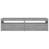 TV-taso LED-valoilla 2 kpl harmaa Sonoma 75x35x40 cm
