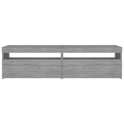 TV-taso LED-valoilla 2 kpl harmaa Sonoma 75x35x40 cm
