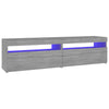 TV-taso LED-valoilla 2 kpl harmaa Sonoma 75x35x40 cm