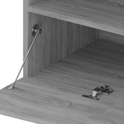 TV-taso LED-valoilla 2 kpl harmaa Sonoma 75x35x40 cm