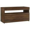 TV-taso LED-valoilla ruskea tammi 75x35x40 cm