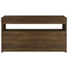 TV-taso LED-valoilla ruskea tammi 75x35x40 cm