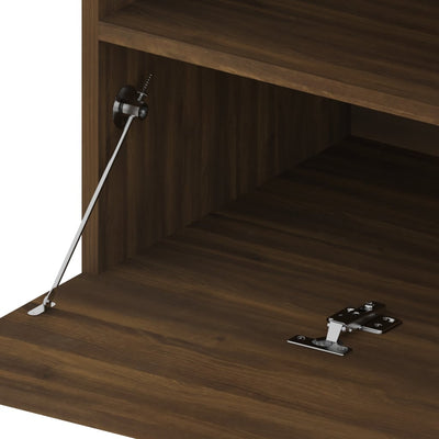 TV-taso LED-valoilla ruskea tammi 75x35x40 cm