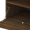 TV-taso LED-valoilla 2 kpl ruskea tammi 75x35x40 cm