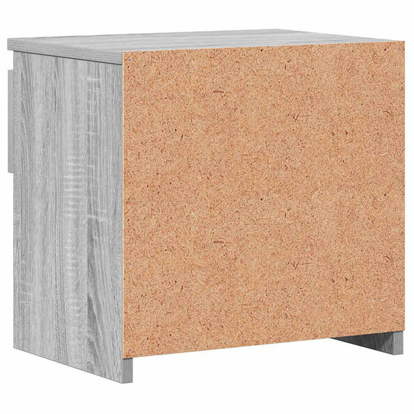 Yöpöydät 2 kpl harmaa sonoma 40x30x39 cm tekninen puu