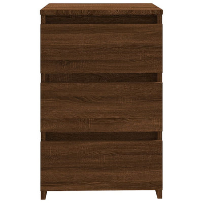 Yöpöydät 2 kpl ruskea tammi 40x35x62,5 cm tekninen puu