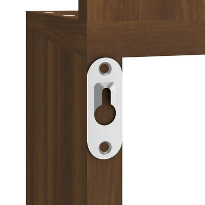 Ruskea seinäkulmahylly Donas 20x20x127,5cm (puinen)