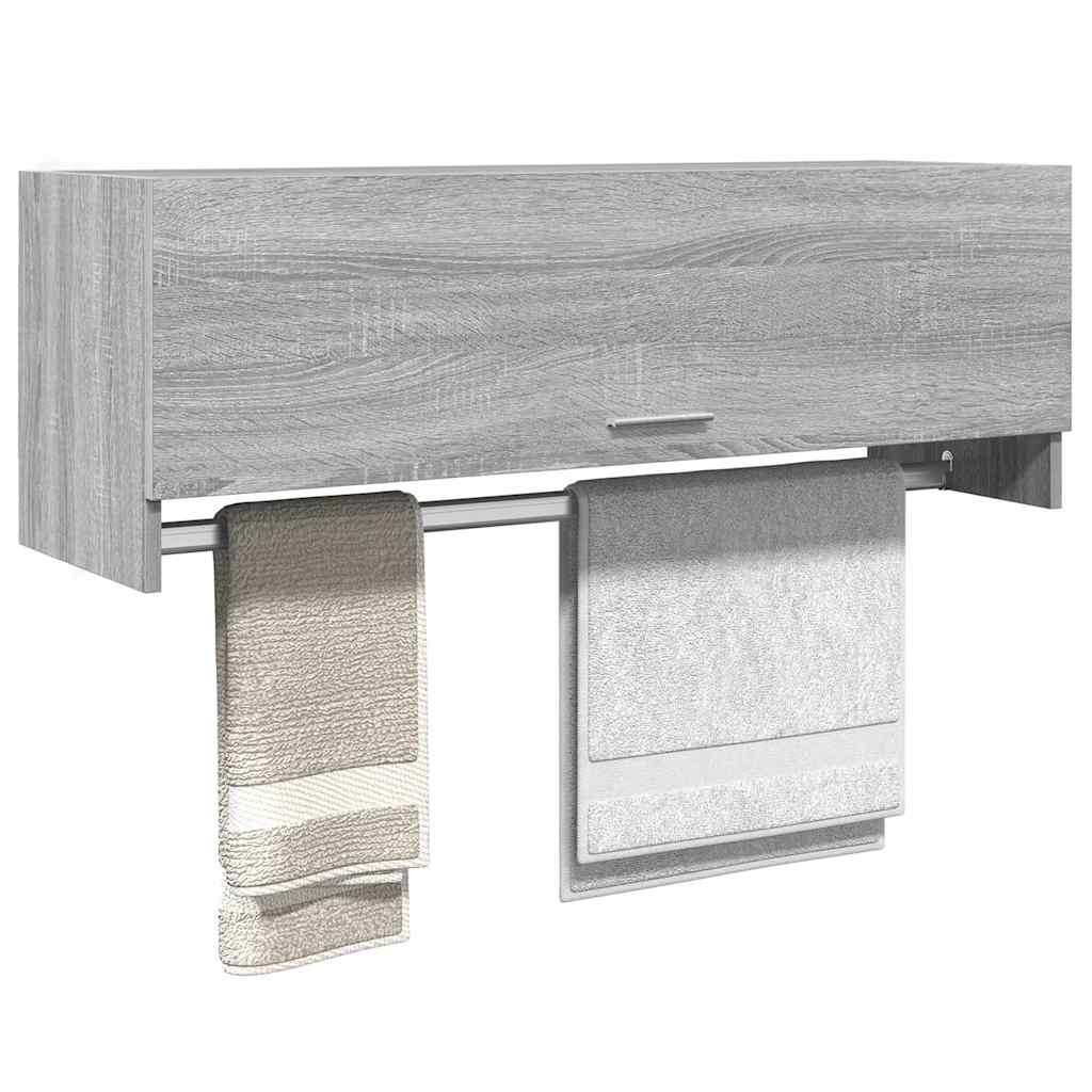 Vaatekaappi harmaa Sonoma 100x32,5x35 cm tekninen puu