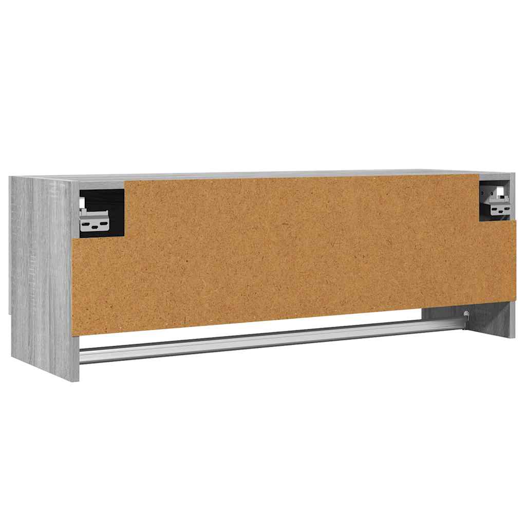Vaatekaappi harmaa Sonoma 100x32,5x35 cm tekninen puu