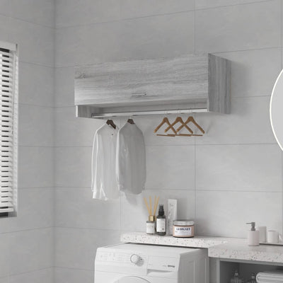 Harmaa vaatekaappi Alyna 100x32,5x35cm (puinen)