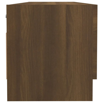 Vaatekaappi ruskea tammi 100x32,5x35 cm tekninen puu