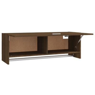 Vaatekaappi ruskea tammi 100x32,5x35 cm tekninen puu