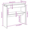 Savutammi konsolipöytä Deleni 80x30x80cm (puinen)