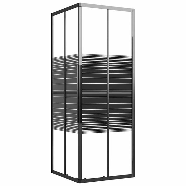 Suihkukaappi raidallinen ESG 80x80x180 cm musta