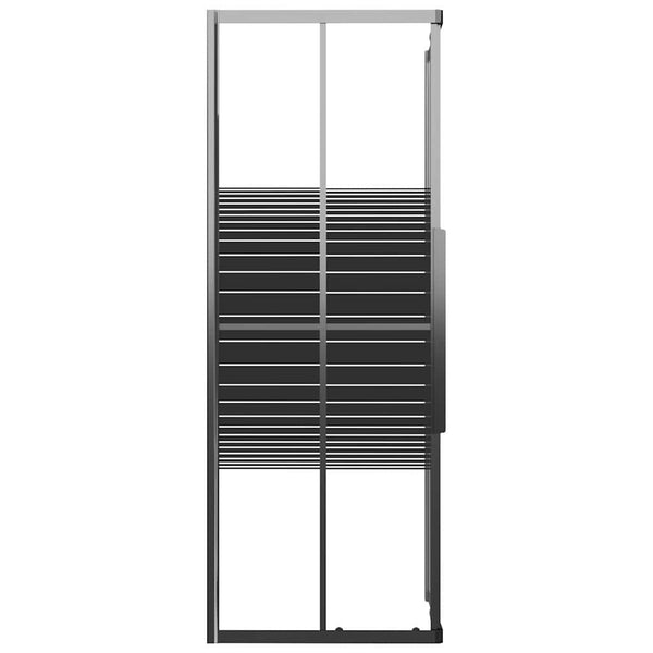 Suihkukaappi raidallinen ESG 80x80x180 cm musta