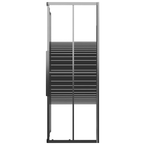 Suihkukaappi raidallinen ESG 90x70x180 cm musta