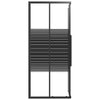 Suihkukaappi raidallinen ESG 90x70x180 cm musta