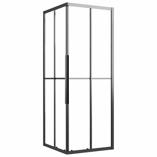 Suihkukaappi puolihuurrettu ESG 80x80x180 cm musta