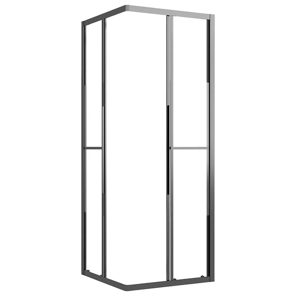 Suihkukaappi puolihuurrettu ESG 80x80x180 cm musta