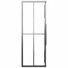 Suihkukaappi puolihuurrettu ESG 80x80x180 cm musta