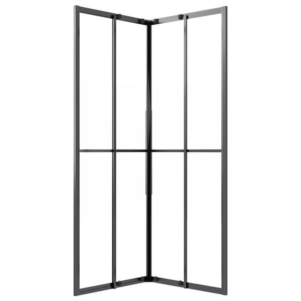 Suihkukaappi puolihuurrettu ESG 80x80x180 cm musta