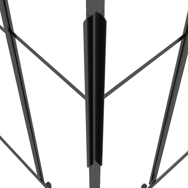 Suihkukaappi puolihuurrettu ESG 80x80x180 cm musta