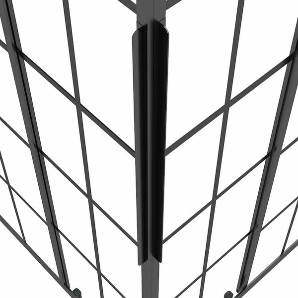 Suihkukaappi huurrettu ESG 70x70x180 cm musta
