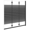 Kokoontaittuva suihkukaappi 3 paneelia 130x130 cm ESG musta