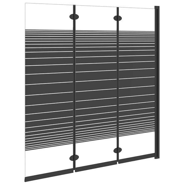 Kokoontaittuva suihkukaappi 3 paneelia 130x130 cm ESG musta