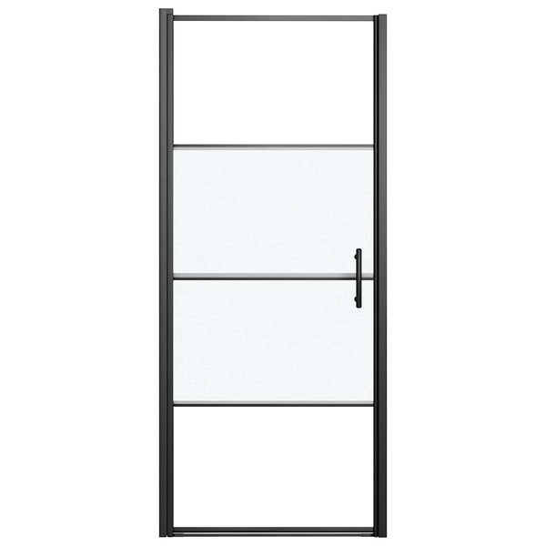 Suihkuovi 91x195 cm karkaistu puolihuurrettu lasi musta