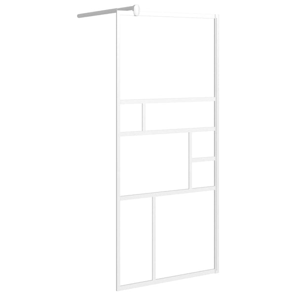 Walk-in suihkuseinä 90x195 cm ESG-lasi valkoinen