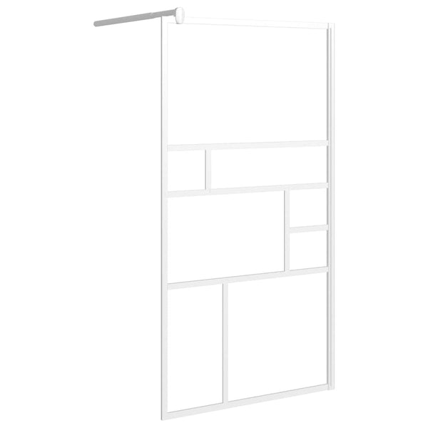 Walk-in suihkuseinä 115x195 cm ESG-lasi valkoinen