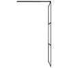 Walk-in suihkuseinäke 90x195 cm puolihuurrettu ESG-lasi musta