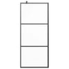 Walk-in suihkuseinäke 80x195 cm huurrettu ESG-lasi musta