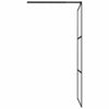 Walk-in suihkuseinäke 80x195 cm huurrettu ESG-lasi musta