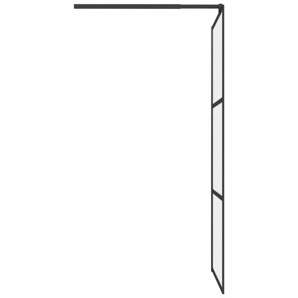 Walk-in suihkuseinäke 80x195 cm huurrettu ESG-lasi musta