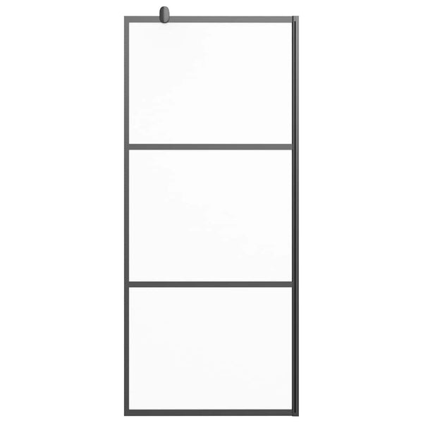 Walk-in suihkuseinäke 90x195 cm huurrettu ESG-lasi musta