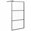 Walk-in suihkuseinäke 100x195 cm huurrettu ESG-lasi musta