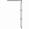 Walk-in suihkuseinäke 100x195 cm huurrettu ESG-lasi musta