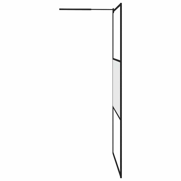 Walk-in suihkuseinäke 115x195 cm huurrettu ESG-lasi musta