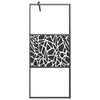 Walk-in suihkuseinäke 90x195 cm ESG-lasi kivikuvioinnilla musta